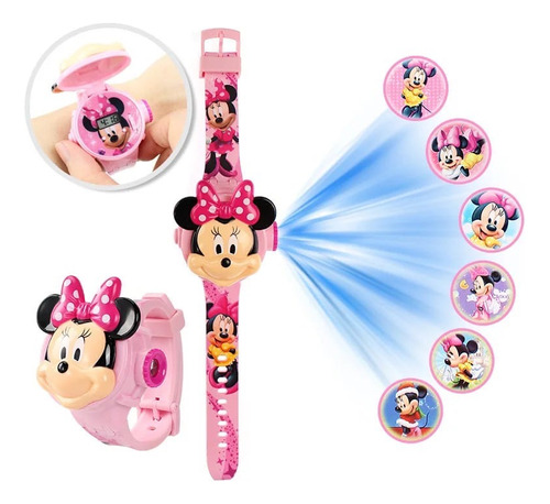 Reloj Pulsera Infantil Mickey O Minie Mouse X1