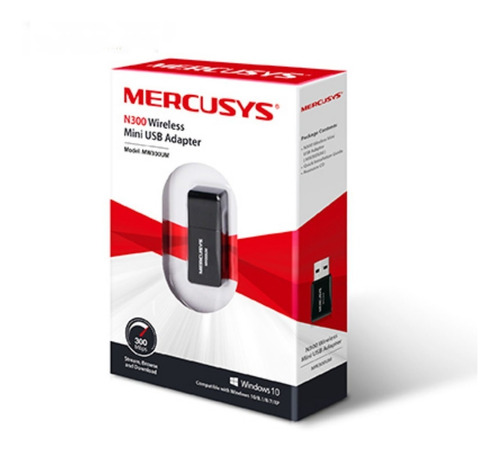 Adaptador Wifi Mini Usb Mercusys N300 Mbps Mw300um