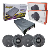 Amplificador Beeper 2800w + 4 Bocinas Jbl 6.5