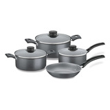 Set Bateria De Cocina 7 Pz Negro Turim Tramontina Tramontina