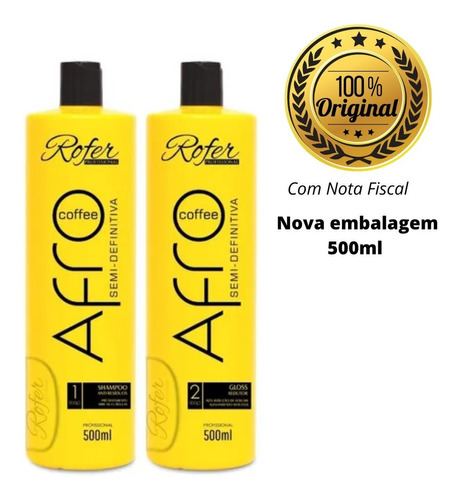 Kit Progressiva Semi Definitiva Afro Rofer 100 % Liso 2x300