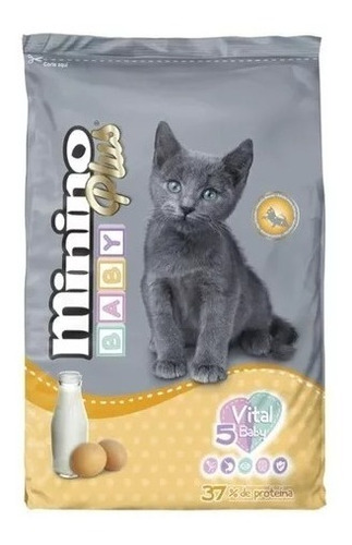 Alimento Croqueta Para Gato Gatito Minino Plus Baby 1.3 Kg