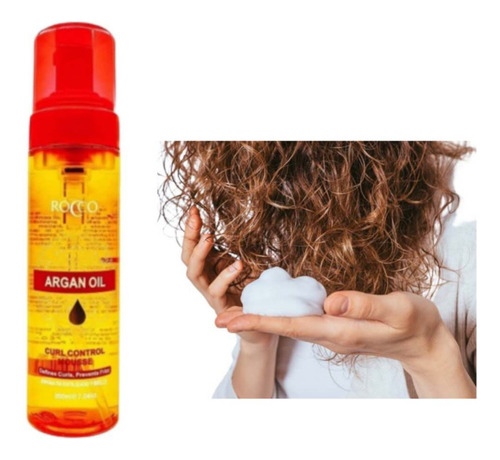  Rocco® Curl Control Mousse Fijación De Argan Oil 200ml 