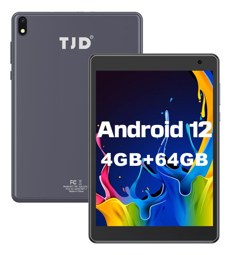 Tableta Tjd Android 12 De 7,5 Pulgadas Gris