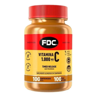 Vitamina C 1000mg Timed Fdc Release Ação Prolongada 100 Comp | Frete grátis
