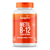 Metil B12 Vegana, Vitamina Metilcobalamina 60 Caps, Biogens