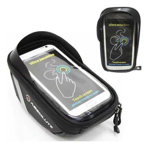 Bolsa Para Bike Porta Smartphone Celular Quadro E Guidão