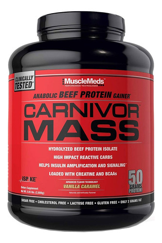 Proteina Musclemeds Carnivor Mass 6 Libras Mercado Envios