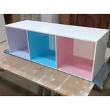 Mueble Infantil 3 Cubos Biblioteca Organizador Repisa Juguet