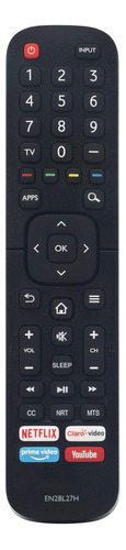 Control Remoto Genérico Para Televisión Tv Hisense En2bl27 Uhd 4k Con Apps Smart Led No Voz