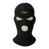 Gorro Pasamontañas Lana Ski Mask Ak 47 Dorada