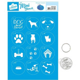 Kit Mini Stencil 4,5cm - Cartela Com 12 Stenceis - Ref. Stmi