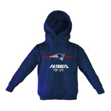 Sudadera Americano Patriotas Niño Bebe Algodon Capucha Azul