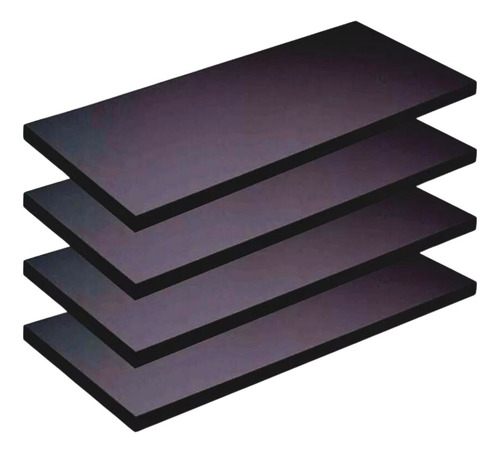 Kit 4 Prateleiras 1,50mt X 0,30mt Preto Mdf 15mm Decoração