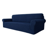 Funda Forro Cubierta De Sofa 4 Cuerpo Azul Tela Cuadrille