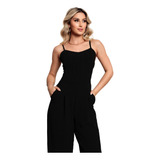 Macacão Pantalona Feminino Sofisticado Elegante Alcinha Moda