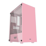 Gabinete Gamer Aigo Darkflash Dk100, Mid-t Lat De Vidro Pink Cor Rosa