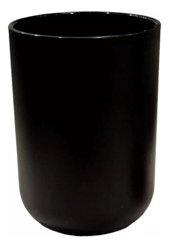Vaso Porta Cepillo De Dientes De Plástico Color Negro