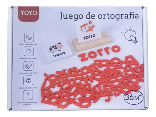 Juego Para Ortografía De Madera Para Niños