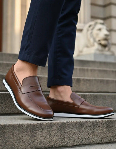 Sapato Mocassim Masculino Couro Ecológico Premium Casual | MercadoLivre