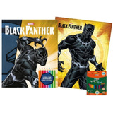 Livro Kit Diversão Colorir Com Lápis Marvel - Pantera Negra