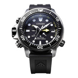 Relógio Citizen Aqualand Promaster Black Tz31141d Cor Da Correia Prateado Cor Do Bisel Prateado Cor Do Fundo Preto