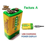 Bateria 9v Litio Recargable X Usb 1200 Mah Maxima Capacidad.