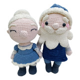 Navidad Amigurumis Pareja Noel Nórdica 20 Cm