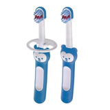 Kit De Escovas De Dente Para Bebê  Babys Brush  Menino - Mam Cor Azul