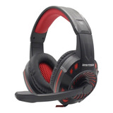 Auricular Gamer Con Micrófono Amitosai Mts-floss Rojo Compatible Con Consolas, Computadoras Y Celulares