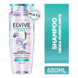  Shampoo Elvive Hidra Hialurónico Pure 680ml