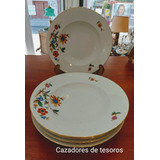 Platos Hondos Antiguos Porcelana Altwaser Alemana 