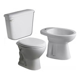 Kit Ferrum Andina Inodoro Largo Deposito Tapa Y Bidet 