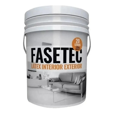 Pintura Látex Polacrin Fasetec Blanco Mate 20L Interior Exterior Lavable | Envío gratis
