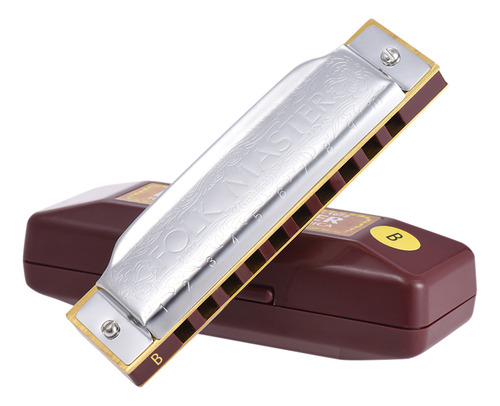 Armónica De 10 Hoyos Suzuki.harmonica Tone Folkmaster 20