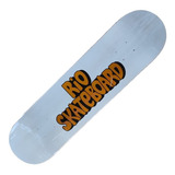 Shape Rio Skateboard 8.0 All White - Marfim + Fiberglass