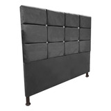 Cabeceira De Cama Box Viúva 130cm Estofada Lari Cinza