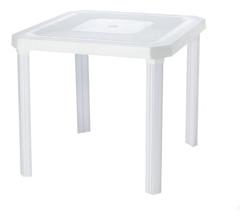 Mesa Quadrada Desmontável 80cm Bar Praia Jardim Cozinha Cor Branco