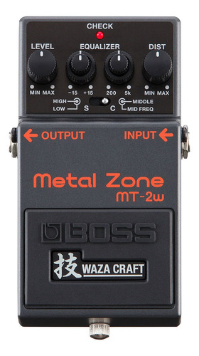Pedal Boss Para Guitarra Waza Craft Mt-2w Metal Zone Japan