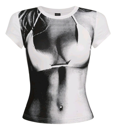 Remera Top Importado Shein Combinado Nueva Temporada