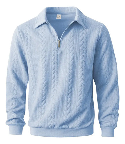 Suéter Hombre 1/4 Crem Acolchado Cuello Vuelto Térmico H