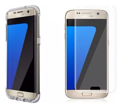 Capa Capinha Anti Queda Para Galaxy S7 Edge + Pelicula 3d