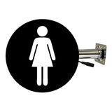 Luminoso Dupla Face Banheiro Sanitário Feminino Em Led