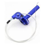 Empuñadura De Acelerador Universal Azul Moto De 22 Mm Con Ca