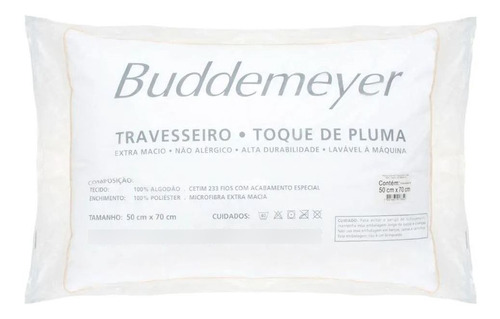 Kit 3 Travesseiros Buddemeyer Toque De Pluma Hotelaria Algod