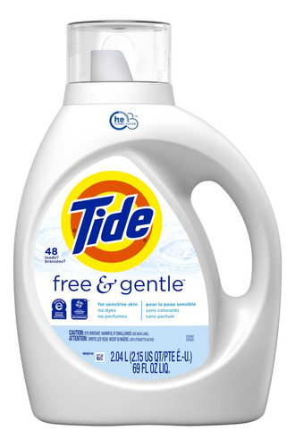 'tide Free & Gentle - Detergente Liquido Para Ropa, 48 Carga