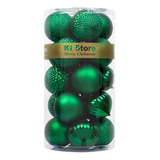 Bolas Navideñas Verdes Ki Store, 20 Piezas, 3.15 Pulgadas, N