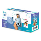 Câmera Fotográfica Instax Mini 12 Azul + Bolsa E Filmes