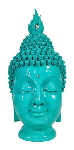 Buda Busto Cabeça Cor Azul Tiffany Premium