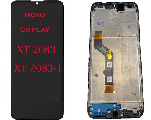 Tela Frontal Display Compatível Moto G9 Play Xt 2083 Com Aro